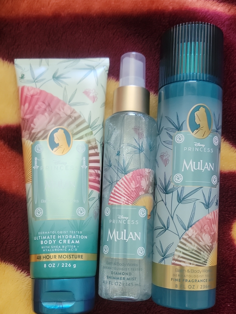 Bath & Body Works Mulan Set - Teal & Pink
